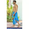 A skirt made of cotton fabric sarongs pareo Lungi Lavalava from South America. Custom Qni shawl style details Picture